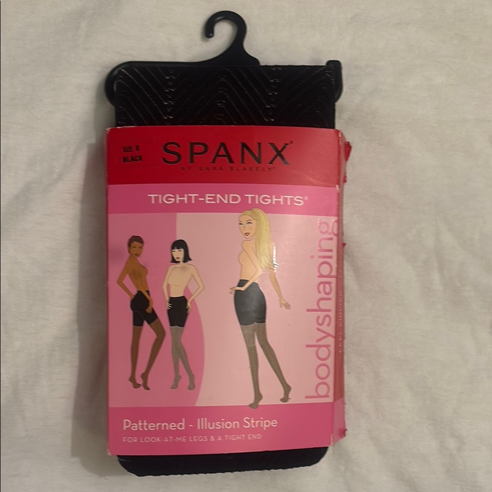 Spanx Black Patterned Tights